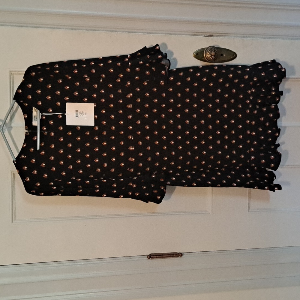 DVF fleur dot black elly two dress